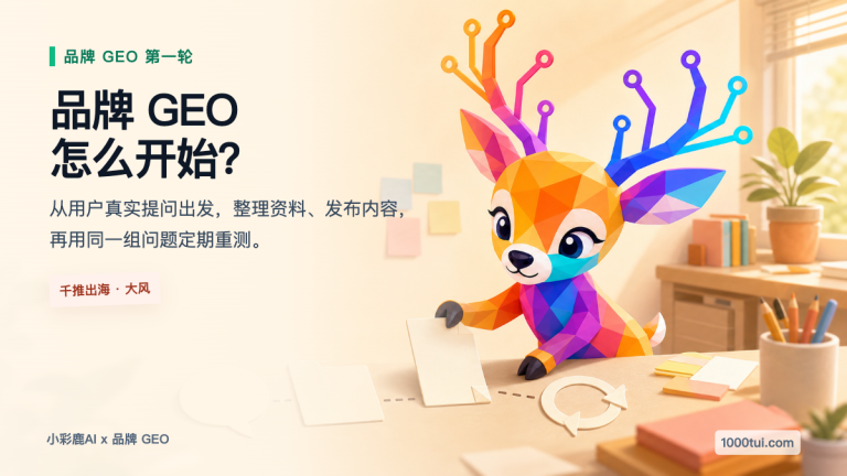品牌 GEO 从用户问题出发，整理品牌资料、发布公开内容并定期重测的路径
